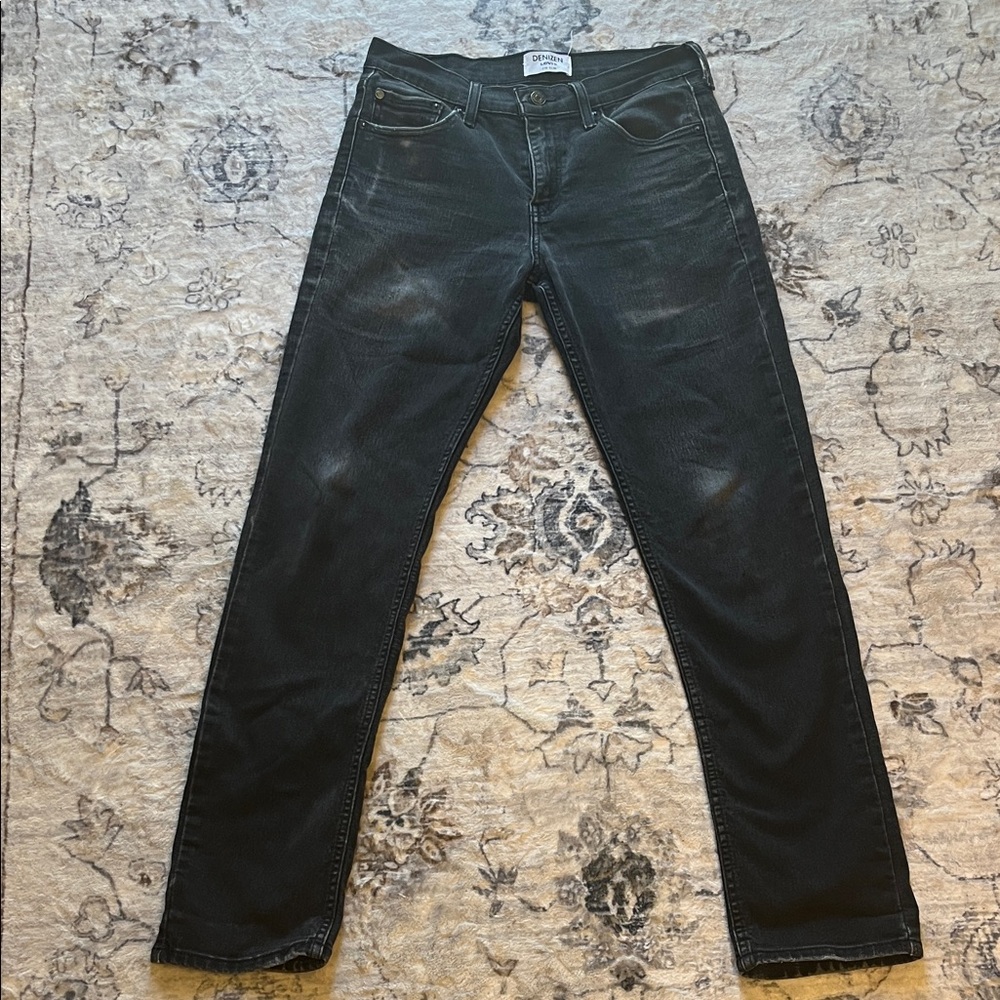 3/$25🎃Levi's Denizen Black distressed Slim Jeans 216 Slim